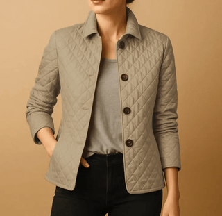 Steppjacke Damen Hüftlang Casual - Cecile LavelleKhaki