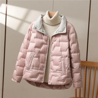 Steppjacke Damen Mit Stehkragen in Rosa
