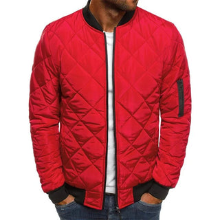 Steppjacke Herren Bomber mit Reißverschluss - Cecile LavelleRot