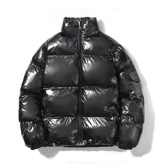 Steppjacke Herren Oversized Stehkragen in Schwarz