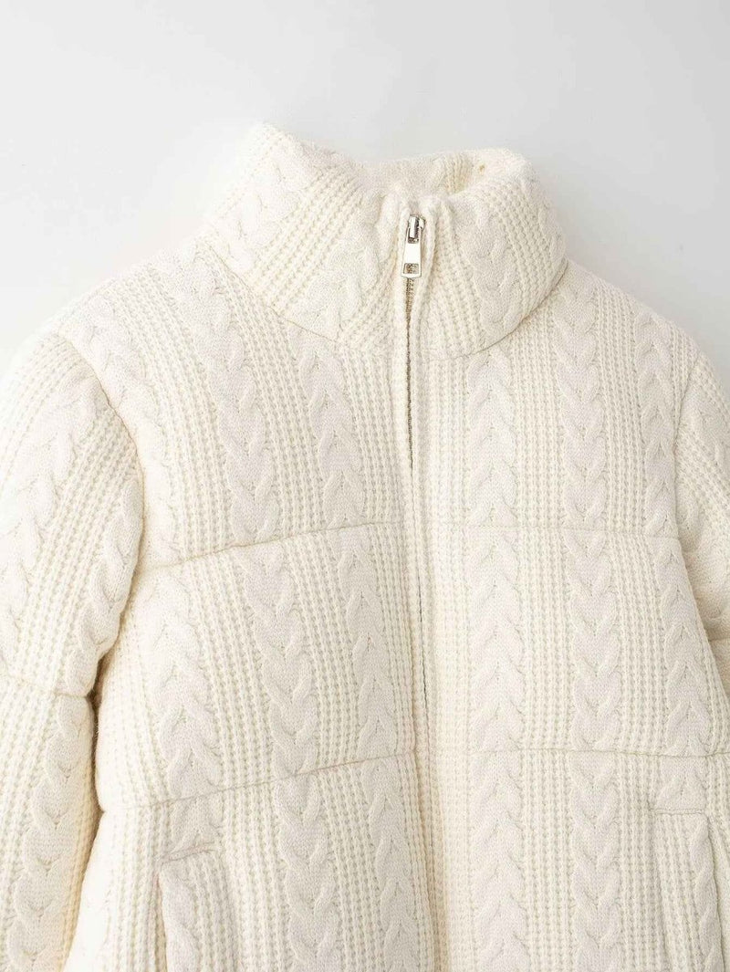 Quilted Jacket with Knit Look