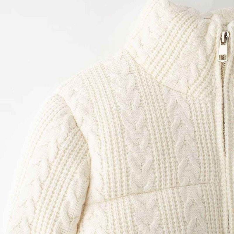 Quilted Jacket with Knit Look
