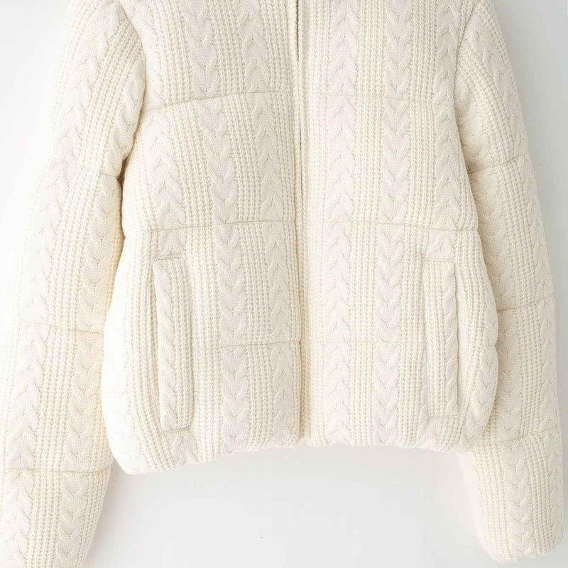 Quilted Jacket with Knit Look