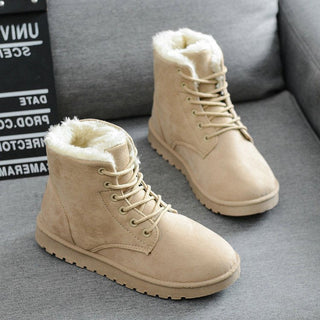 Stiefel Damen Gefüttert in Beige