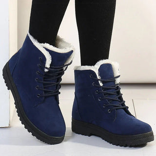 Stiefel Damen Gefüttert in Blau