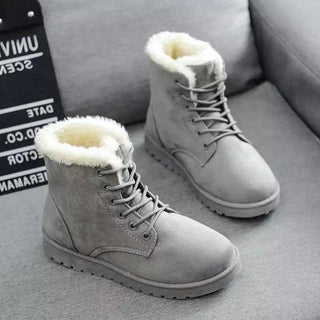 Stiefel Damen Gefüttert in Grau