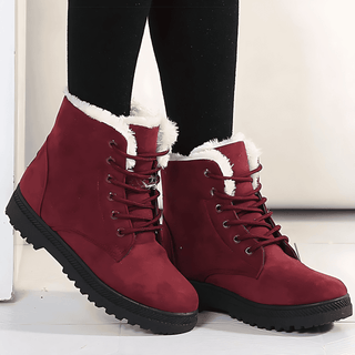 Stiefel Damen Gefüttert in Rot