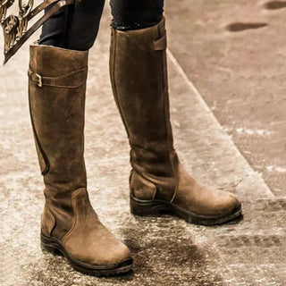 Stiefel Damen Langschaft Reitstil in Braun