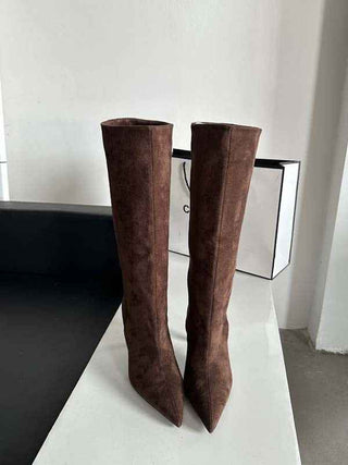 Stiefel Damen Wildleder Optik - Cecile LavelleDunkelbraun