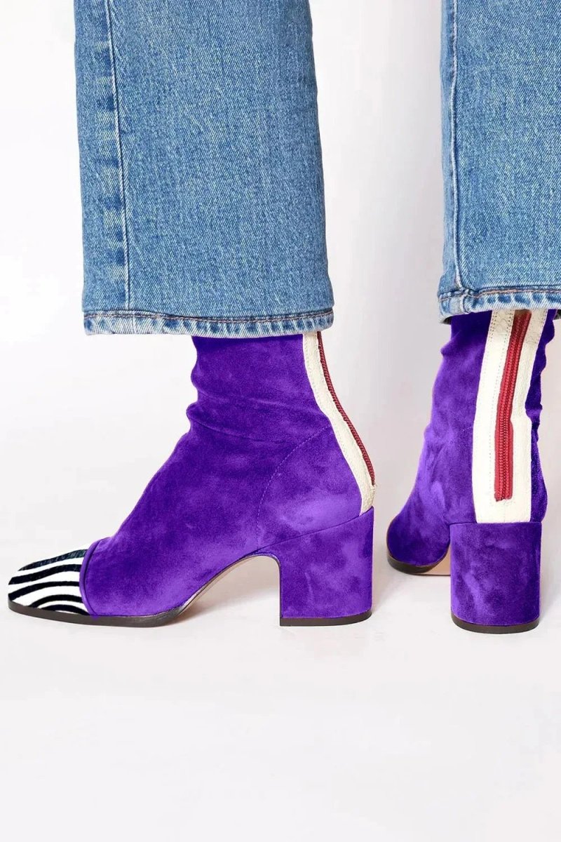 Ankle boots for women with block heels