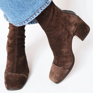Stiefelette Damen Mit Blockabsatz - Cecile LavelleBraun