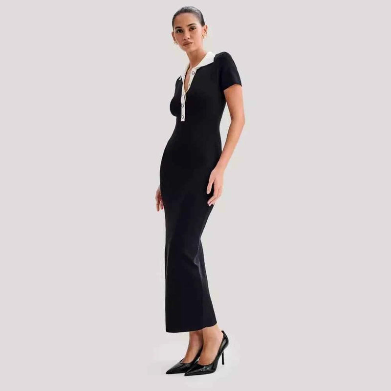 Knit maxi dress for women