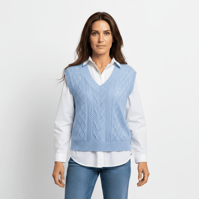 Strickweste Damen V-Ausschnitt