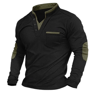 Sweatshirt Herren V-Ausschnitt in Armeegrün