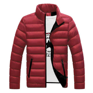 Thermojacke Herren Stepp Hoher Kragen in Weinrot