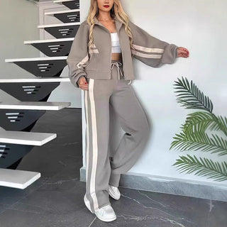 Trainingsanzug Damen mit Jacke in Grau