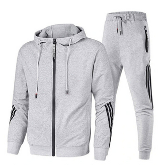Trainingsanzug Herren Kapuze in Grau