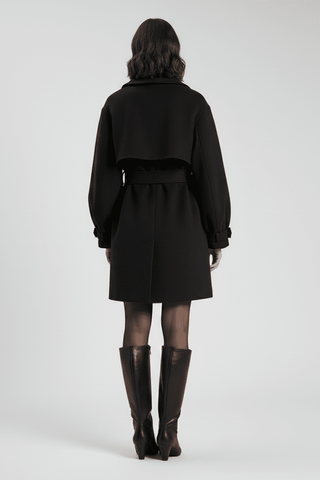 Trenchcoat Damen mit Taillengürtel - Cecile LavelleSchwarz