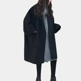 Trenchcoat Damen Oversized in Schwarz