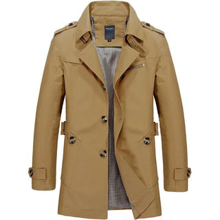 Trenchcoat Herren Klassisch mit Reverskragen - Cecile LavelleKhaki