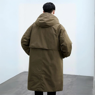 Trenchcoat Herren Lang Mit Kapuze