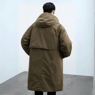 Trenchcoat Herren Lang Mit Kapuze - Cecile LavelleSchwarz