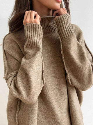 Turtleneck - Strickset mit Lounge - Hose - Cecile LavelleRot