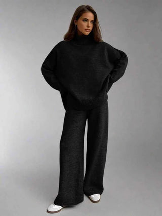 Turtleneck - Strickset mit Lounge - Hose - Cecile LavelleSchwarz