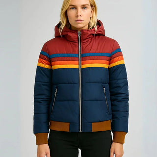 Übergangsjacke Damen Kapuze in Marineblau