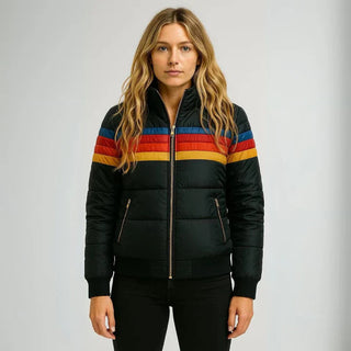 Übergangsjacke Damen Kapuze in Schwarz