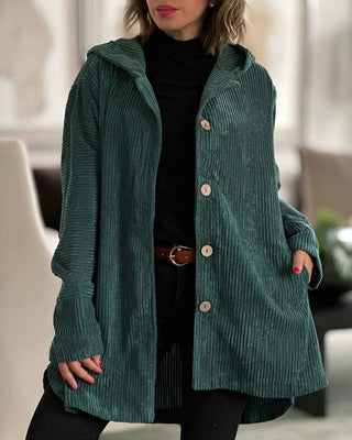 Übergangsjacke Damen mit Kapuze in Grün