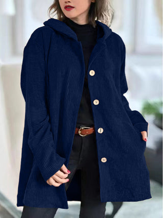 Übergangsjacke Damen mit Kapuze in Marineblau