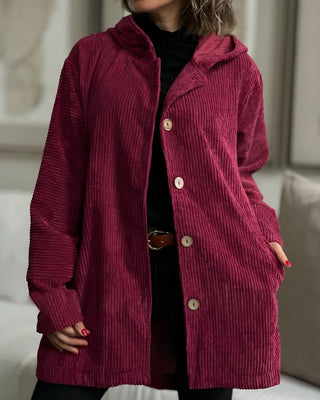 Übergangsjacke Damen mit Kapuze in Rot
