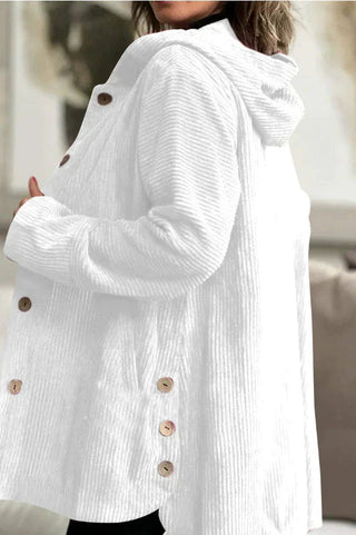Übergangsjacke Damen mit Kapuze in Weiß