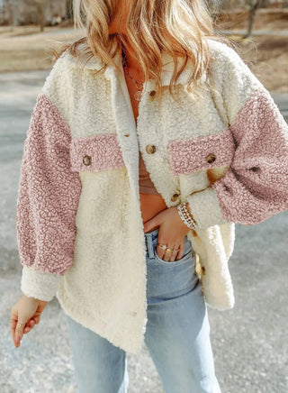 Übergangsjacke Damen Oversized in Rosa