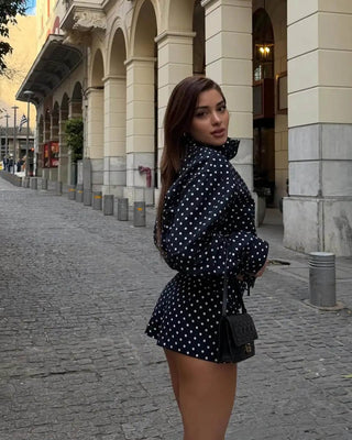 Übergangsjacke Damen Polka-Dot - Cecile LavelleBraun
