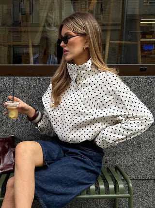 Übergangsjacke Damen Polka-Dot - Cecile LavelleBraun