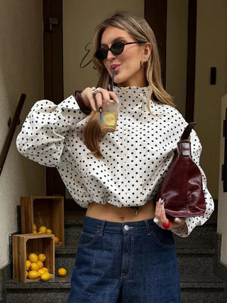 Übergangsjacke Damen Polka-Dot - Cecile LavelleBraun