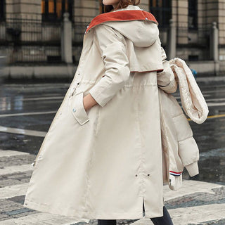 Übergangsjacke Damen Tailliert in Beige