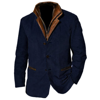 Übergangsjacke Herren Klassische Passform in Blau