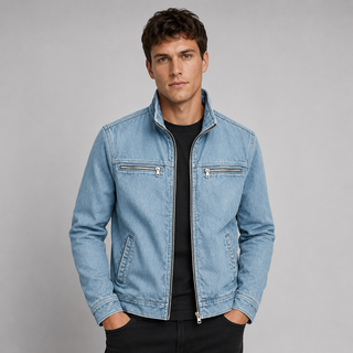 Übergangsjacke Herren Klassische Passform in Blau