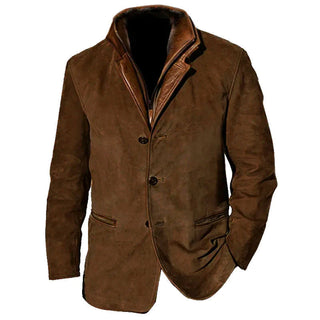 Übergangsjacke Herren Klassische Passform in Braun