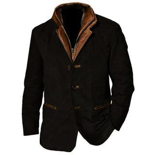 Übergangsjacke Herren Klassische Passform in Schwarz