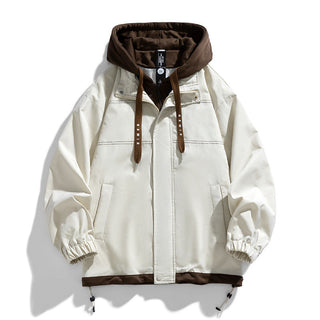 Übergangsjacke Herren mit Kapuze in Creme