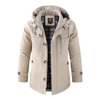 Übergangsjacke Herren mit Kapuze in Weiß