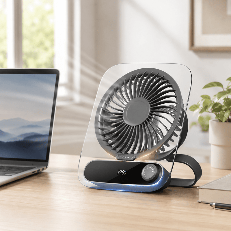 USB Ventilator mit Akku und Nachtlicht