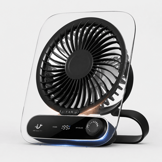 USB Ventilator mit Akku und Nachtlicht - Cecile LavelleSchwarz