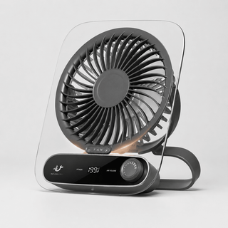 USB Ventilator mit Akku und Nachtlicht - Cecile LavelleGrau