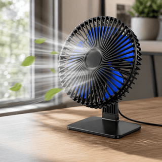 USB Ventilator oszillierend leise für Schreibtisch - Cecile LavelleSchwarz