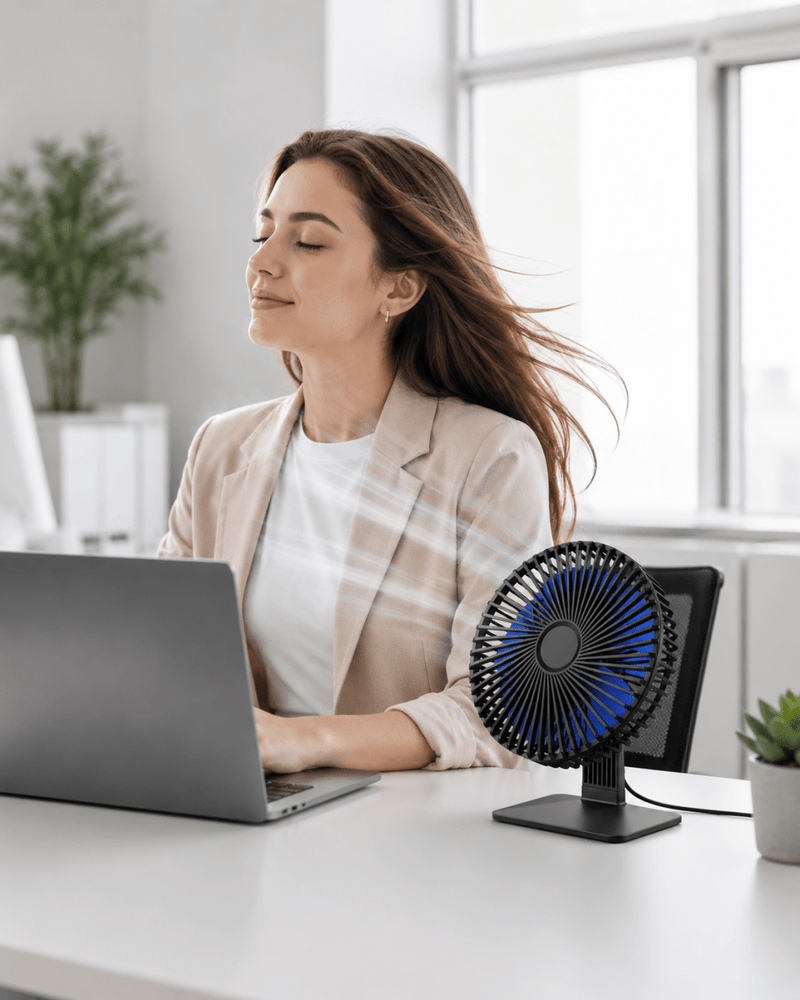 USB Ventilator oszillierend leise für Schreibtisch